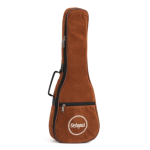 Octopus UK57 Ukulele Bag - Dark Brown Suede Effect